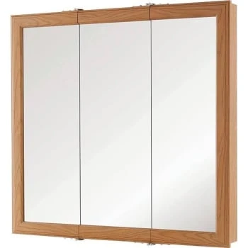 Home Decorators Collection Oak Tri-View Medicine Cabinet, 30-1/4w X 29h " 4 Home Decorators Collection Oak Tri-View Medicine Cabinet, 30-1/4w X 29h " - Image 2