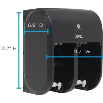 Compact Black 4-Roll Coreless Toilet Paper Dispenser 5 Compact Black 4-Roll Coreless Toilet Paper Dispenser - Image 3