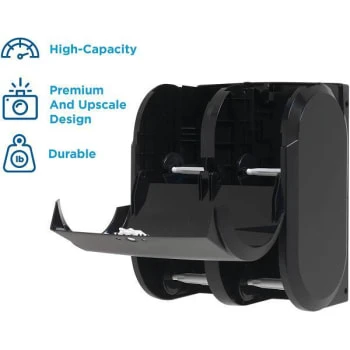 Compact Black 4-Roll Coreless Toilet Paper Dispenser 6 Compact Black 4-Roll Coreless Toilet Paper Dispenser - Image 4
