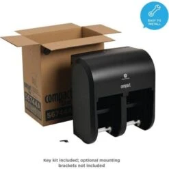 Compact Black 4-Roll Coreless Toilet Paper Dispenser 11 Compact Black 4-Roll Coreless Toilet Paper Dispenser -Whirlpool Shop 305756 DetailedProductView3 Lg