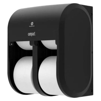 Compact Black 4-Roll Coreless Toilet Paper Dispenser 3 Compact Black 4-Roll Coreless Toilet Paper Dispenser