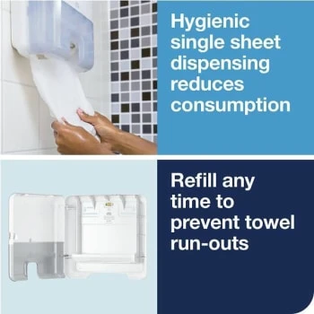 Tork White Elevation Xpress Mini Paper Towel Dispenser 7 Tork White Elevation Xpress Mini Paper Towel Dispenser - Image 5