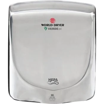 World Dryer Polished Stainless Steel Electric Hand Dryer 3 World Dryer Polished Stainless Steel Electric Hand Dryer