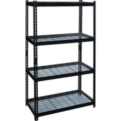 Iron Horse Black 4-Tier Boltless Steel Garage Storage Shelving Unit 5 Iron Horse Black 4-Tier Boltless Steel Garage Storage Shelving Unit -Whirlpool Shop 310452 DetailedProductView1 Lg