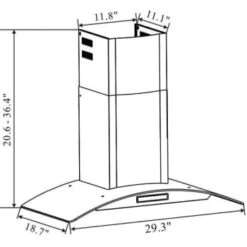 Winfl 30475 Cfm Cfm Wall Range Hood, Stainless Steel/glass, Mesh Filters, Touch -Whirlpool Shop 313548 DetailedProductView2 Lg