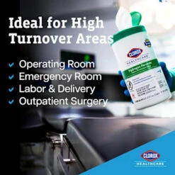 Clorox Healthcare® Hydrogen Peroxide Cleaner Disinfectant Wipes, 95 Count Canister 15 Clorox Healthcare® Hydrogen Peroxide Cleaner Disinfectant Wipes, 95 Count Canister -Whirlpool Shop 314295 DetailedProductView5 Lg