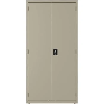 Hirsh Steel Janitorial Freestanding Cbnt, 36 X 72 X 18, 5 Shelves, Putty 3 Hirsh Steel Janitorial Freestanding Cbnt, 36 X 72 X 18, 5 Shelves, Putty