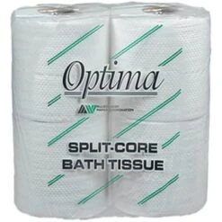Optima Premium White 100% Recycled 1-Ply Split Core Tissue