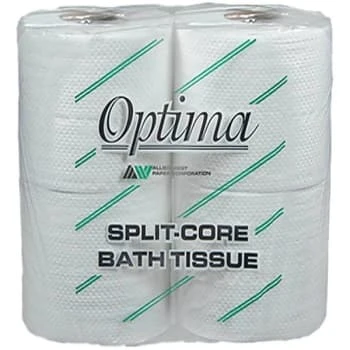 Optima Premium White 100% Recycled 1-Ply Split Core Tissue 3 Optima Premium White 100% Recycled 1-Ply Split Core Tissue