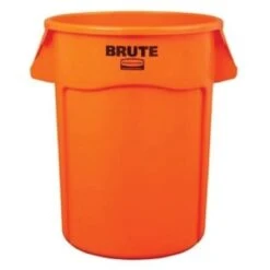 Rubbermaid Commercial 44 Gal Brute Hi-Vis Or Round Vented Trash Can Case Of 4