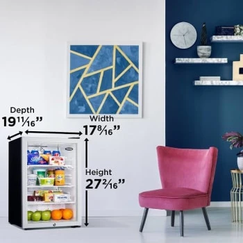 This Commercial-Grade Danby Compact 2.6 Cu.ft. All-Refrigerator Features An Elegant See-Through Glass Door Design With A Stainle 6 This Commercial-Grade Danby Compact 2.6 Cu.ft. All-Refrigerator Features An Elegant See-Through Glass Door Design With A Stainle - Image 4