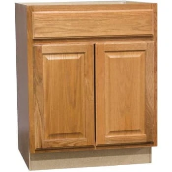Hampton Bay Hampton Assembled 27x34.5x24 " Base Kitchen Cabinet, M Oak, Glides 3 Hampton Bay Hampton Assembled 27x34.5x24 " Base Kitchen Cabinet, M Oak, Glides