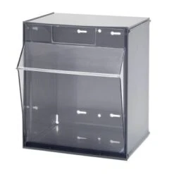 Quantum Storage Systems Tip Out Bin 1 Compartment Gray Cabinet