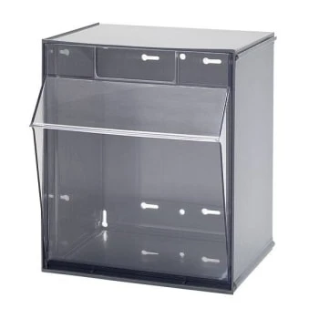 Quantum Storage Systems Tip Out Bin 1 Compartment Gray Cabinet 3 Quantum Storage Systems Tip Out Bin 1 Compartment Gray Cabinet