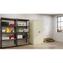 Hirsh Welded Steel Storage Cabinet With 4 Adjustable Shelves, 24" D X 36" W X 72" H, Putty -Whirlpool Shop 334041 DetailedProductView2 Lg