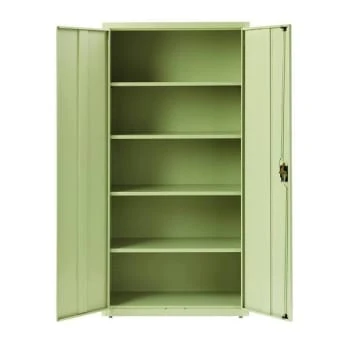 Hirsh Welded Steel Storage Cabinet With 4 Shelves, 18" D X 36" W X 72" H, Putty 6 Hirsh Welded Steel Storage Cabinet With 4 Shelves, 18" D X 36" W X 72" H, Putty - Image 4