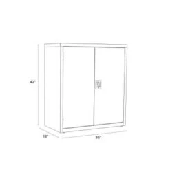Hirsh Welded Steel Storage Cabinet With 2 Shelves, 18" D X 36" W X 42" H, Black -Whirlpool Shop 334044 DetailedProductView13 Lg