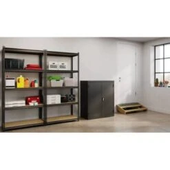 Hirsh Welded Steel Storage Cabinet With 2 Shelves, 18" D X 36" W X 42" H, Black -Whirlpool Shop 334044 DetailedProductView2 Lg
