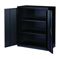 Hirsh Welded Steel Storage Cabinet With 2 Shelves, 18" D X 36" W X 42" H, Black -Whirlpool Shop 334044 DetailedProductView4 Lg