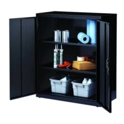Hirsh Welded Steel Storage Cabinet With 2 Shelves, 18" D X 36" W X 42" H, Black -Whirlpool Shop 334044 DetailedProductView9 Lg