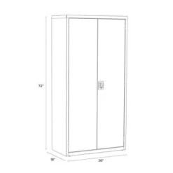 Hirsh Janitorial Cabinet, 18" D X 36" W X 72" H, Light Gray 17 Hirsh Janitorial Cabinet, 18" D X 36" W X 72" H, Light Gray -Whirlpool Shop 334049 DetailedProductView13 Lg