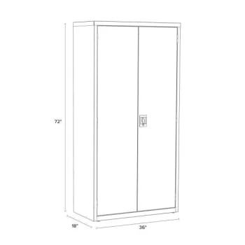 Hirsh Janitorial Cabinet, 18" D X 36" W X 72" H, Light Gray 10 Hirsh Janitorial Cabinet, 18" D X 36" W X 72" H, Light Gray - Image 8