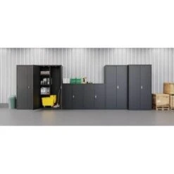 Hirsh Janitorial Cabinet, 18" D X 36" W X 72" H, Black -Whirlpool Shop 334050 DetailedProductView12 Lg
