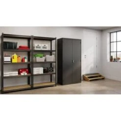 Hirsh Janitorial Cabinet, 18" D X 36" W X 72" H, Black -Whirlpool Shop 334050 DetailedProductView2 Lg