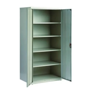 Hirsh Welded Steel Storage Cabinet With 4 Adjustable Shelves, 24" D X 36" W X 72" H, Light Gray 8 Hirsh Welded Steel Storage Cabinet With 4 Adjustable Shelves, 24" D X 36" W X 72" H, Light Gray - Image 6