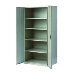 Hirsh Welded Steel Storage Cabinet With 4 Adjustable Shelves, 24" D X 36" W X 72" H, Light Gray 20 Hirsh Welded Steel Storage Cabinet With 4 Adjustable Shelves, 24" D X 36" W X 72" H, Light Gray -Whirlpool Shop 334533 DetailedProductView4 Lg