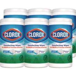 Clorox Disinfecting Wipes, Fresh Scent, 7 X 8, White, 75/canister, Carton Of 6