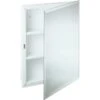 16w X 20"h Recessed Beveled Edge Mirrored Medicine Cabinet With Polystyrene Body