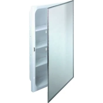 Recessed Mirrored Medicine Cab 16x26od - 14x24id With Plastic Shelves 3 Recessed Mirrored Medicine Cab 16x26od - 14x24id With Plastic Shelves