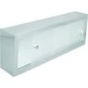 24w X 8"h Chrome-Plated Aluminum Cosmetic Box With Sliding Plastic Doors