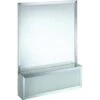 24w X 32"h Chrome-Plated Aluminum Cosmetic Box With Attached Mirror