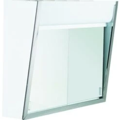 24w X 19-1/2"h Top Lighted Sliding Door Mirror Medicine Cabinet