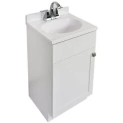 Modular Vanity Tops 19 X 17" Solid White Cultured Marble Vanity Top And Bowl -Whirlpool Shop 404379 v DetailedProductView1 Lg