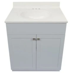 Modular Vanity Tops 25 X 22" Solid White Cultured Marble Vanity Top And Bowl -Whirlpool Shop 404382 v DetailedProductView1 Lg