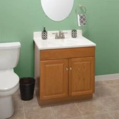 Modular Vanity Tops 49 X 22" Solid White Cultured Marble Vanity Top And Bowl 7 Modular Vanity Tops 49 X 22" Solid White Cultured Marble Vanity Top And Bowl -Whirlpool Shop 404422 v LifestyleImage Lg