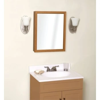 Zenith 16w X 20" Surface Mount White Wood Mirrored Medicine Cabinet 4 Zenith 16w X 20" Surface Mount White Wood Mirrored Medicine Cabinet - Image 2