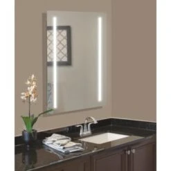 Renin Erias Mirror With Hard Wired Illuminated Led Lights For Slim Design Metal Cabinet -Whirlpool Shop 404478 Glam V Lg
