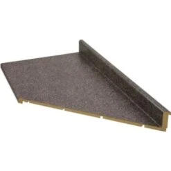 Vt Industries 25"d X 8'l Blackstar Matte Kitchen Laminate Countertop Right Mite