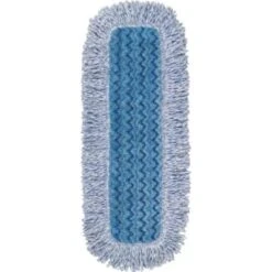 Rubbermaid 18 In Microfiber Hygen High Absorbency Damp Mop Pad (6-Pack) (Blue)