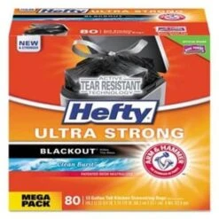 Hefty 13 Gal 0.9 Mil Low-Density Trash Bag (Black) (80-Box)