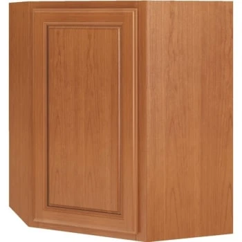 Seasons® 24w X 36h X 12"d Corner Wall Cabinet Auburn Oak Raised Panel 3 Seasons® 24w X 36h X 12"d Corner Wall Cabinet Auburn Oak Raised Panel