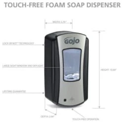 Gojo Ltx-12™ Automatic Touch Free Foam Hand Soap Dispenser (Chrome/black) -Whirlpool Shop 531290 v DetailedProductView4 Lg