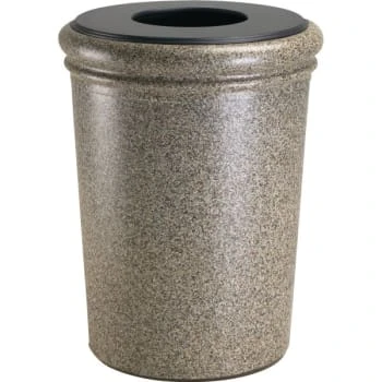 Commercial Zone Products Stonetec 50 Gallon Round Trash Can (Riverstone) 3 Commercial Zone Products Stonetec 50 Gallon Round Trash Can (Riverstone)