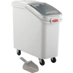 Rubbermaid Prosave 2.75 Gallon Ingredient Bin W/ Sliding Lid (White)