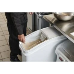 Rubbermaid Prosave 2.75 Gallon Ingredient Bin W/ Sliding Lid (White) -Whirlpool Shop 532093 w DetailedProductView4 Lg
