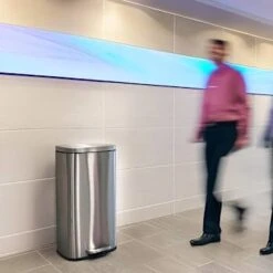 Hls Commercial 8 Gallon Stainless Steel Soft Step Trash Can W/ Plastic Liner (Silver) -Whirlpool Shop 532363 DetailedProductView4 Lg